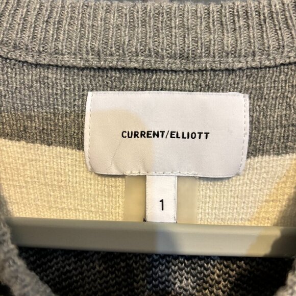 Current Elliott Duvall Leopard Animal Print Cashmere Blend Crew Neck Sweater - Picture 5 of 11